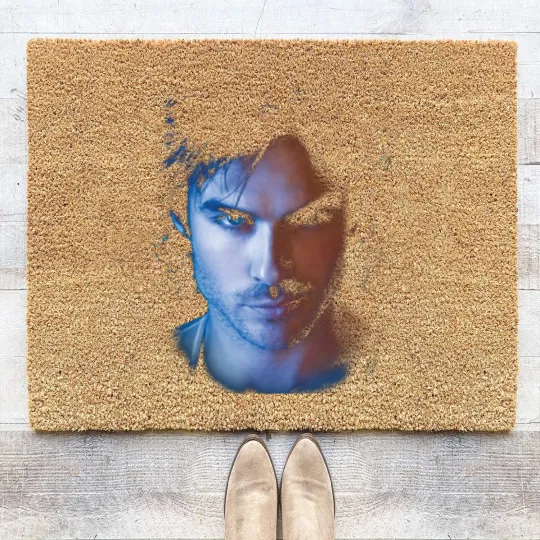 Discover The Vampire Diaries Damon birthday chirstmas Coir Doormats
