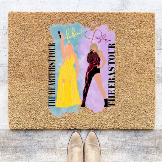 Discover Kelsea Ballerini Taylor Swifterini Tour Coir Doormats - Heartfirst Eras