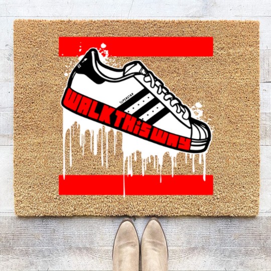 Discover Walk This Way Drip: Men's Graphic Coir Doormats