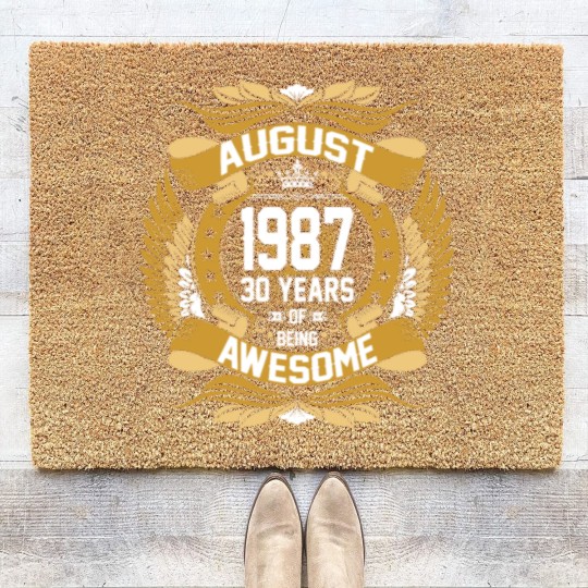 Discover August 1987 30 Years Of Being Awesome Coir Doormats