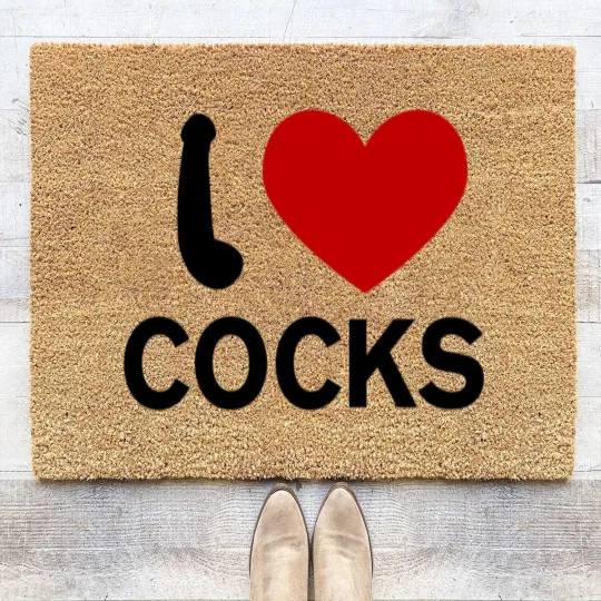 Discover I Love Cocks Coir Doormats