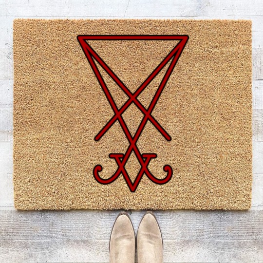 Discover Seal of Lucifer - Red Coir Doormats