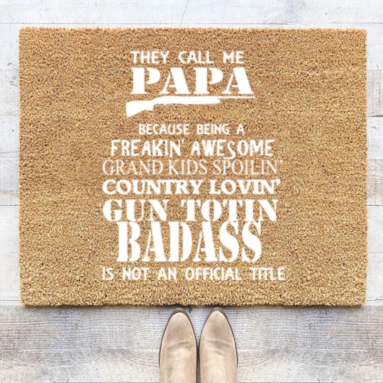 Discover They Call Me Papa Grandpa Funny Papa Funny Grandpa Coir Doormats