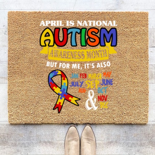 Discover Autism Awareness Coir Doormats