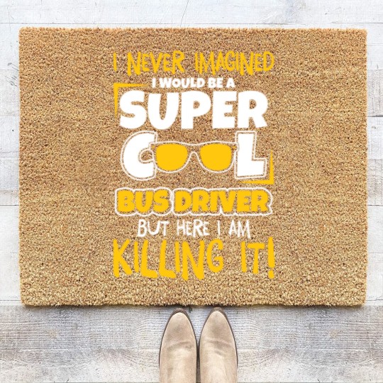 Discover Bus Driver Bus Driver Gifts Bus School Bus Coir Doormats