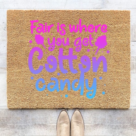 Discover Fair Is Where You Get Cotton Candy Coir Doormats