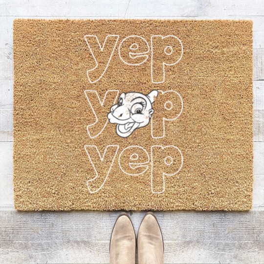 Discover Land Before Time Ducky Yep Yep Yep Bubble Text Quo Coir Doormats