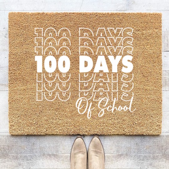 Discover 100 Days Of School - 100th Day Of School Coir Doormats