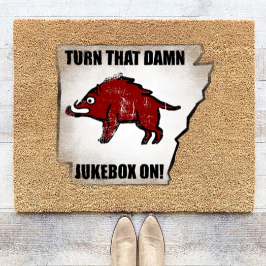 Discover Distressed Turn that Damn Jukebox On Coir Doormats