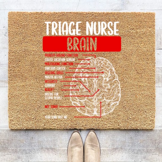 Discover Triage Nursing Badge Reel Funny Triage Nurse Coir Doormats