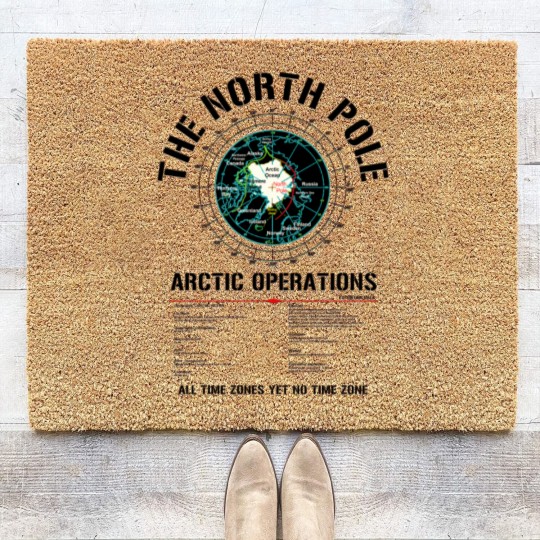 Discover The North Pole - Arctic Operations Coir Doormats (dk)