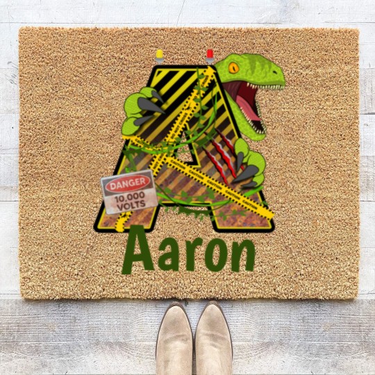 Discover Jurassic Alphabet | Initial Letter Custom Name | A Coir Doormats