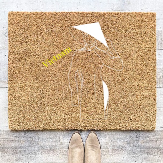 Discover Unisex Ao Dai Uniform Coir Doormats