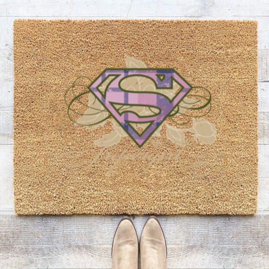 Discover Supergirl Flowers Coir Doormats