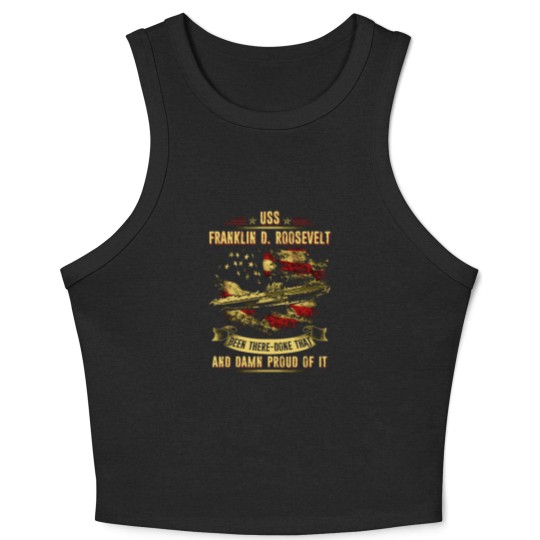Discover Uss Franklin D Roosevelt (Cv-42) Crop Tank Top