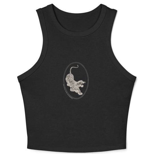 Discover Jerry Garcia Crop Tank Top- Tiger Guitar