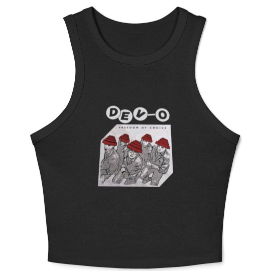Discover Devo Band PREMIUM Crop Tank Top, Devo Freedom and Choice Crop Tank Top