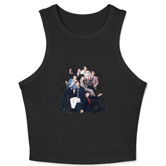 Discover Bts Crop Tank Top, Bts Sign Crop Tank Top, BTS Group Crop Tank Top