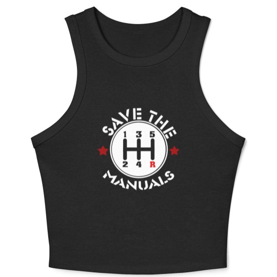 Discover Save The Manuals Crop Tank Top