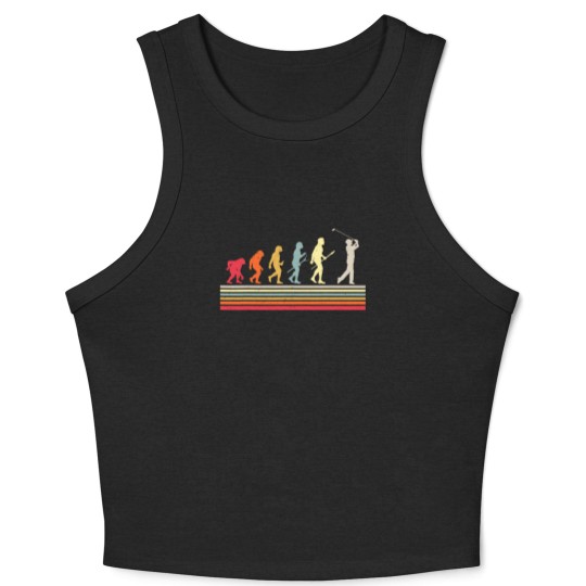 Discover Retro Golf Evolution Gift For Golfers & Golf Players Crop Tank Top