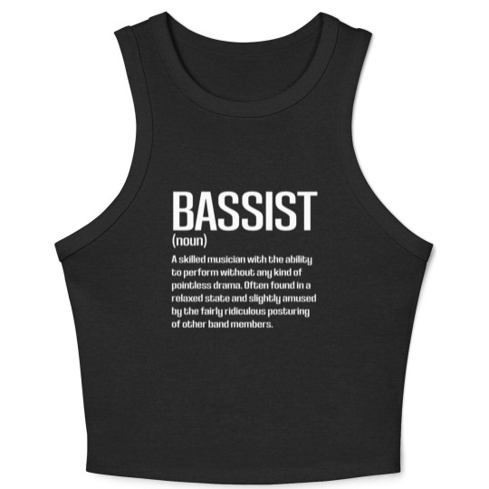Discover Funny Bass Player Bassist Definition Crop Tank Top