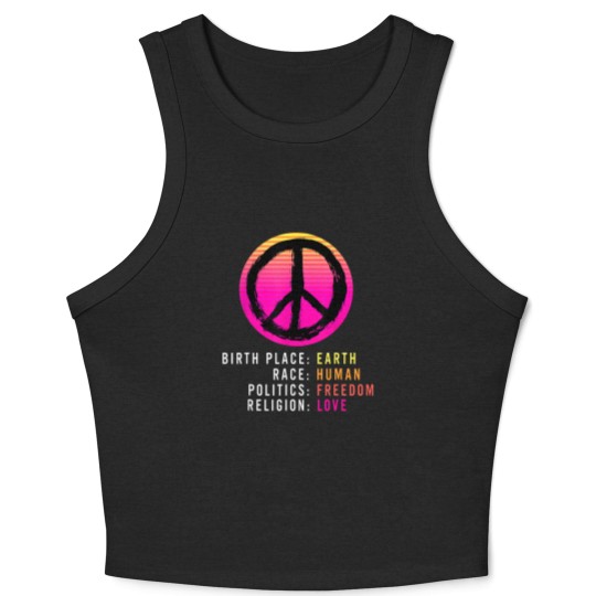 Discover Birthplace Earth-Race Human-Equality Crop Tank Top