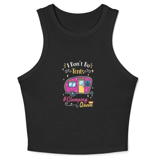 Discover Glamping Queen Camping Grandma Crop Tank Top