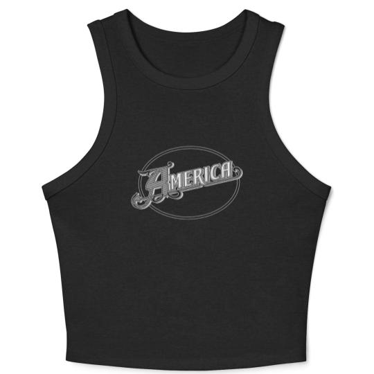 Discover America Band Crop Tank Top