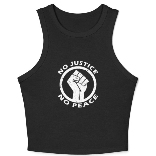 Discover no justice no peace Crop Tank Top