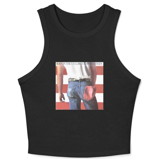Discover Bruce Springsteen Born In The USA Rock Crop Tank Top Crop Tank Top