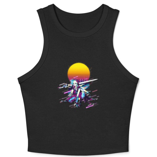 Discover Razor Genshin Impact 80s Retro Online Game Crop Tank Top