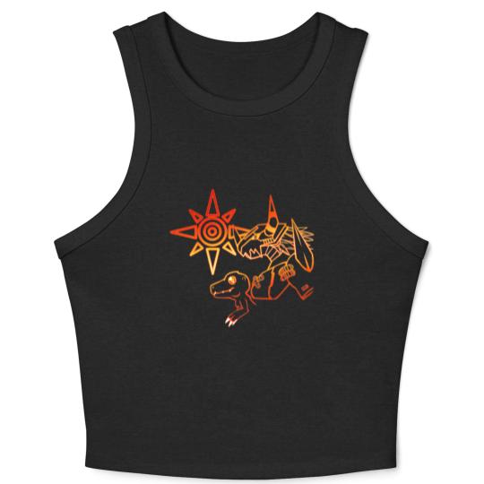 Discover Crest of Courage - Digimon - Crop Tank Top