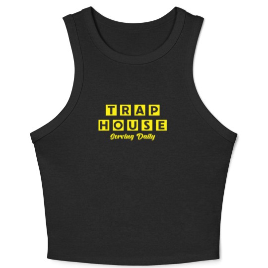 Discover Trap House Serving Daily Crop Tank Top