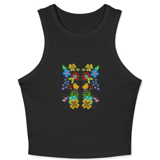 Discover Ojibwe Floral Crop Tank Top