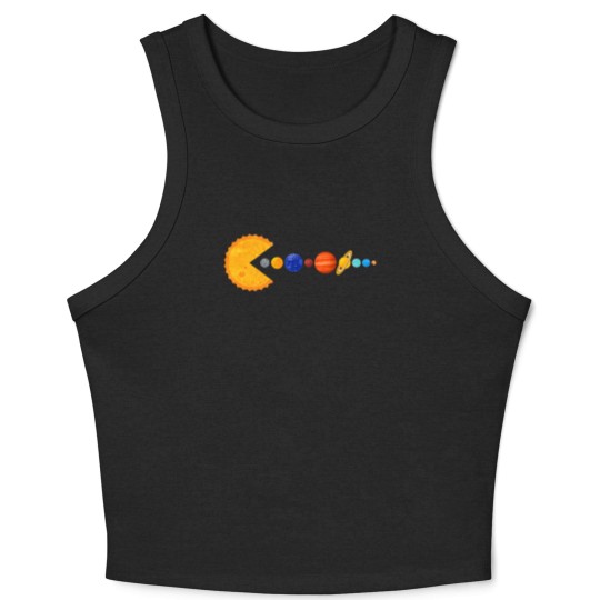 Discover Pacman Eating Planets - Pacman - Crop Tank Top
