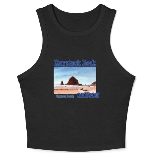 Discover Haystack Rock, Cannon Beach, Oregon - Haystack Rock - Crop Tank Top