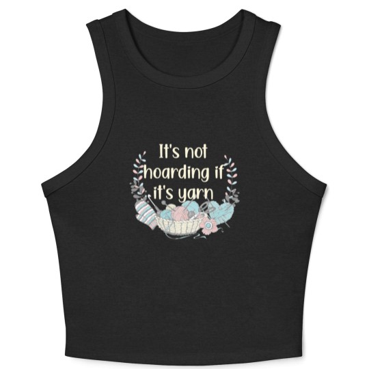Discover Knit Crochet Collect Yarn Stash Crop Tank Top