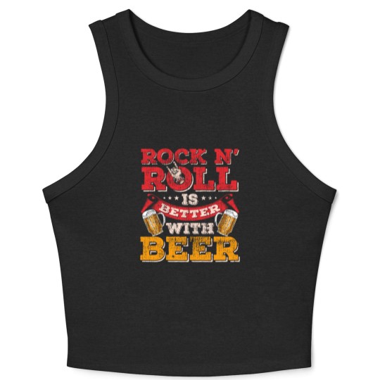 Discover rock n roll beer Crop Tank Top