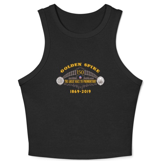 Discover Golden Spike Color UP Logo Crop Tank Top