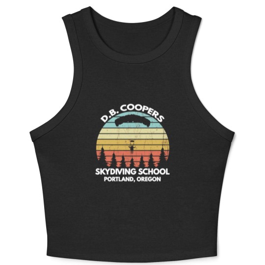 Discover D B Coopers Skydiving School Portland Oregon Funny Crop Tank Top