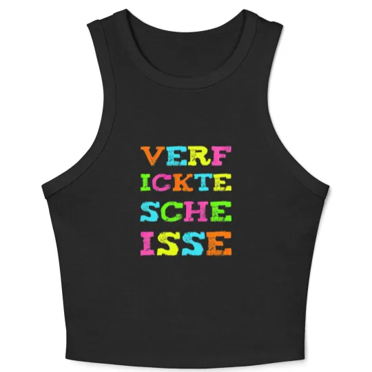 Discover Fucking shit Funny curse saying Crop Tank Top
