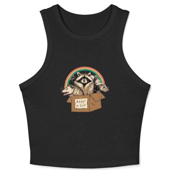Discover Racoon Opossum Crop Tank Top