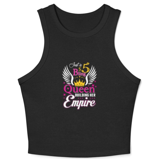 Discover 5 Bling Queen for women Ladies Paparazzi Crop Tank Top