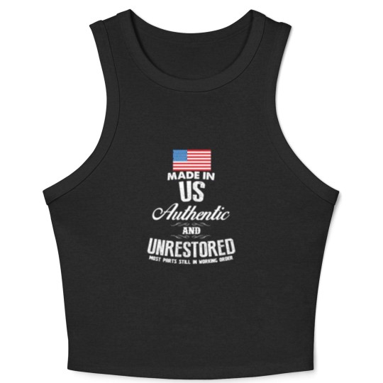 Discover USA - Made in US most parts still in working ord Crop Tank Top