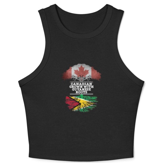 Discover Canadian Grown With Guyanese Roots - Gift for Guyanese With Roots From Guyana - Guyanese - Crop Tank Top