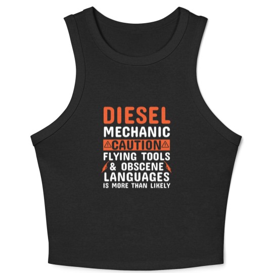 Discover Mechanic - Diesel Mechanic Crop Tank Top