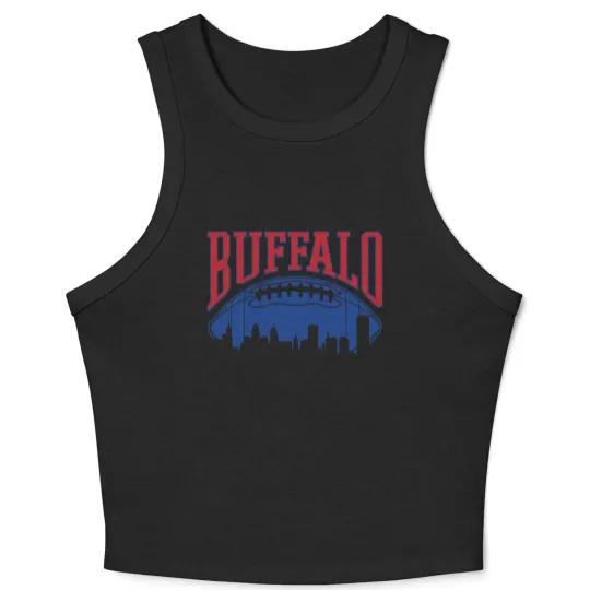 Discover Buffalo Football Vintage Skyline New York Bills Ma Crop Tank Top