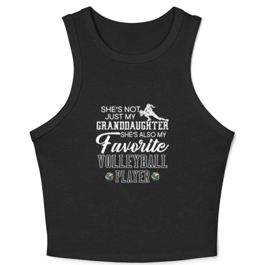 Discover Shes Not Just My Granddaughter Favorite Volleyball Crop Tank Top