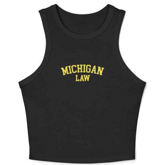 Discover Michigan Law Michigan Bar Graduate Gift Lawyer Col Crop Tank Top