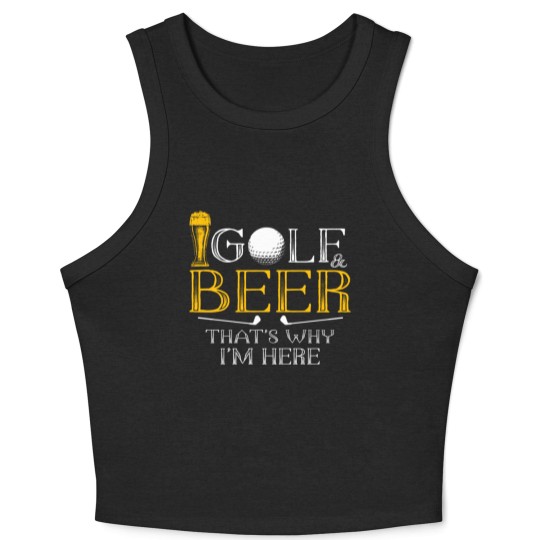 Discover Golf and Beer Joke Dad Crop Tank Top Funny Beer And Golf Lover Gift - Drinking Beer And Playing Golf Great - Crop Tank Top